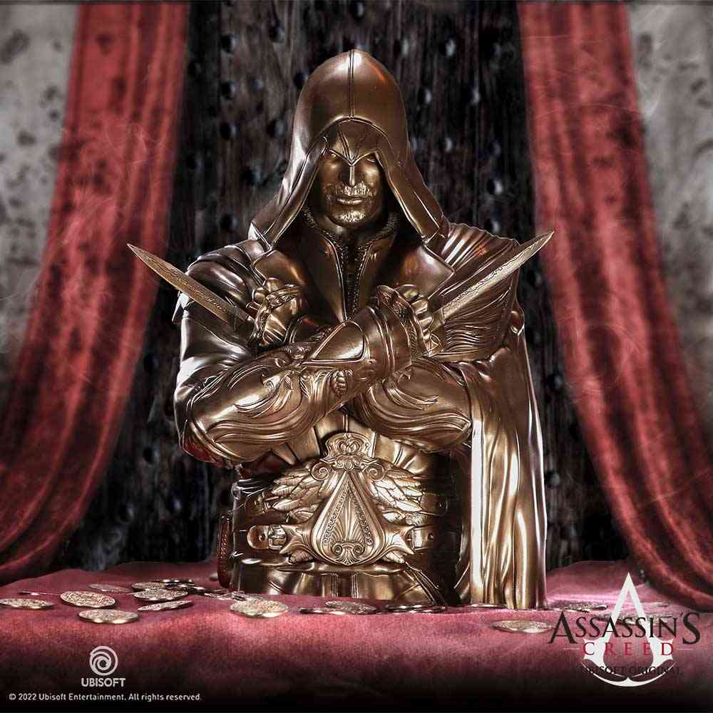 Nemesis Now Assassin's Creed - Ezio Bust Box Bronze 30cm Decoratieve opbergdoos - Bronskleurig